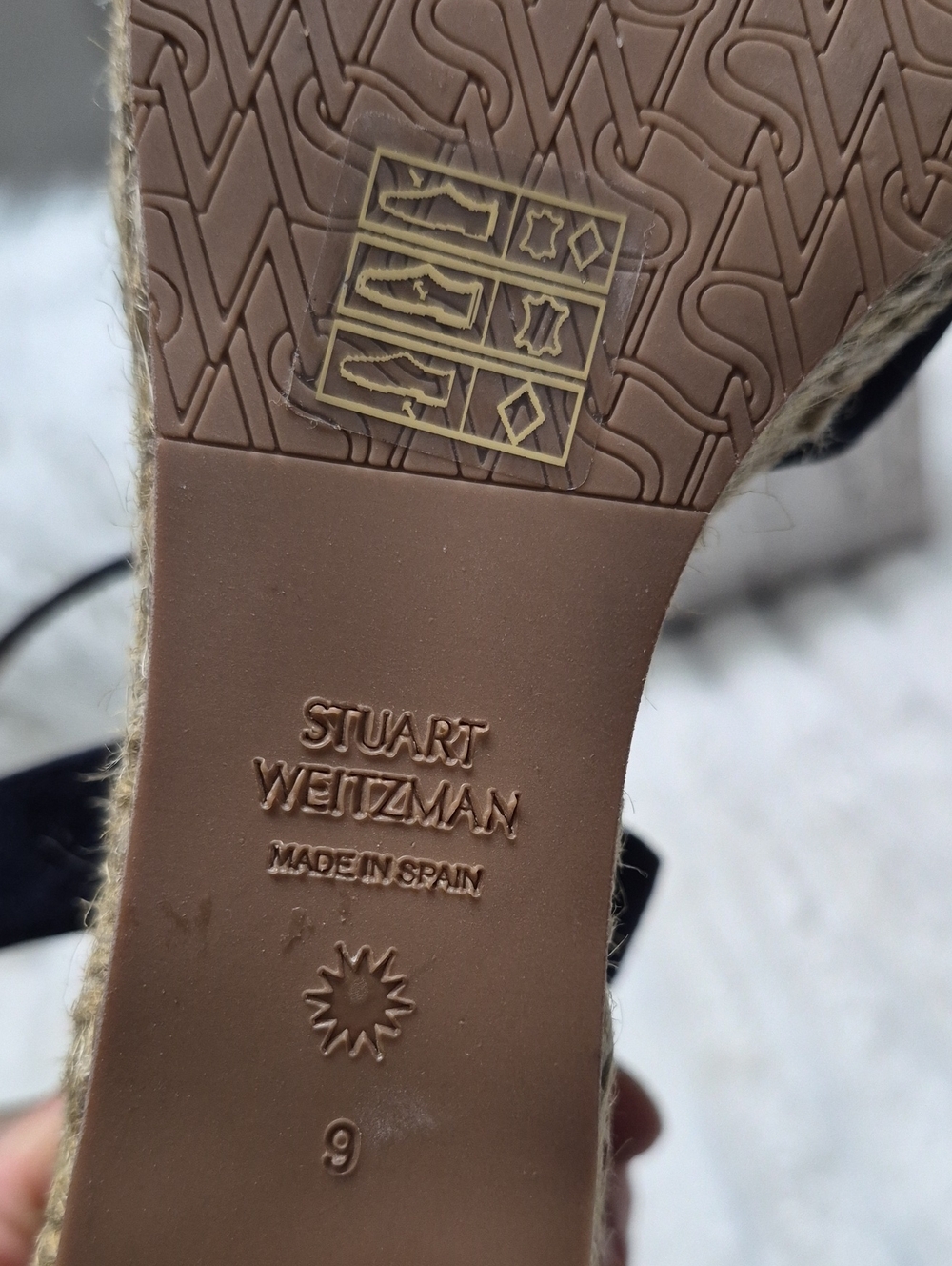 Stuart Weitzman's Dayna espadrille wedges Sandals Women's Sz 9 $425 New - Picture 7 of 9